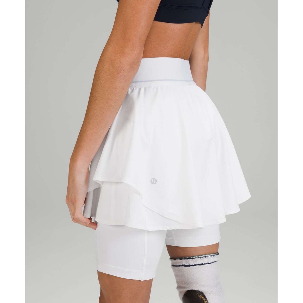 Lululemon Court Rival High-Rise Tennis Skirt Size 6 White Athletic Pickleball